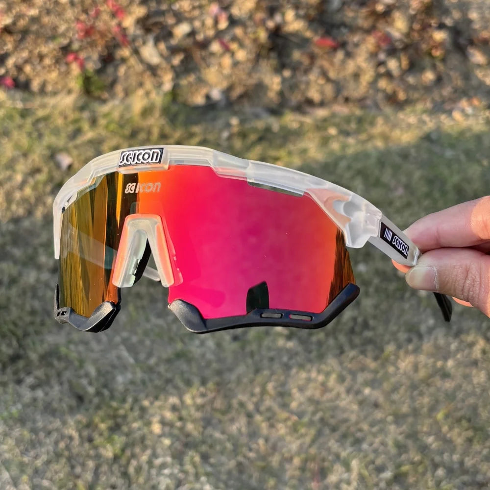 Lunettes de Cyclisme SCICON – Route & VTT avec( pochette de protection en coton)
