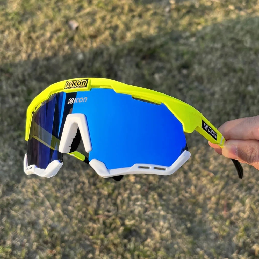 Lunettes de Cyclisme SCICON – Route & VTT avec( pochette de protection en coton)