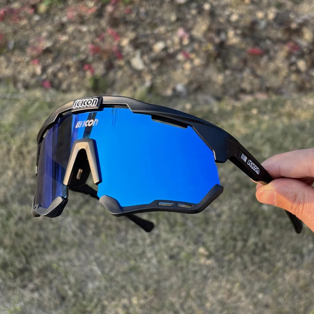 Lunettes de Cyclisme SCICON – Route & VTT avec( pochette de protection en coton)