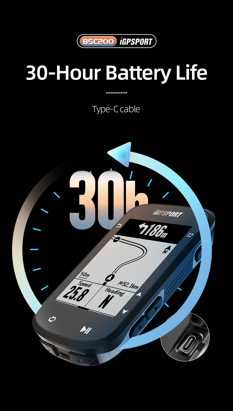 🚴♂️ Compteur Vélo GPS BSC200 🛰️ Compteur GPS Sans Fil – Précis, Fiable, Essentiel
