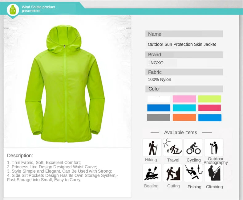 🧥 Veste Ultralégère 2000KM – Coupe-Vent Déperlant & Protection Solaire | Unisexe