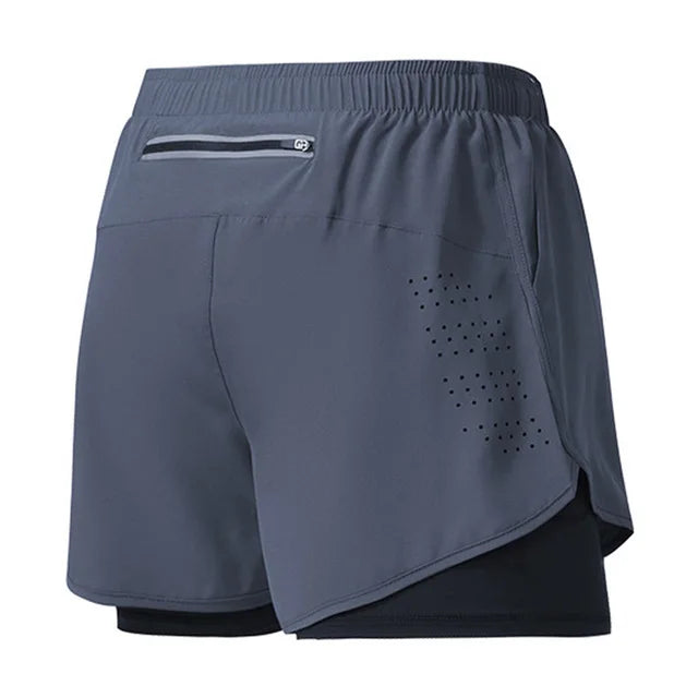 🩳 Short de Running Homme à Séchage Rapide – Double Couche Confort & Performance