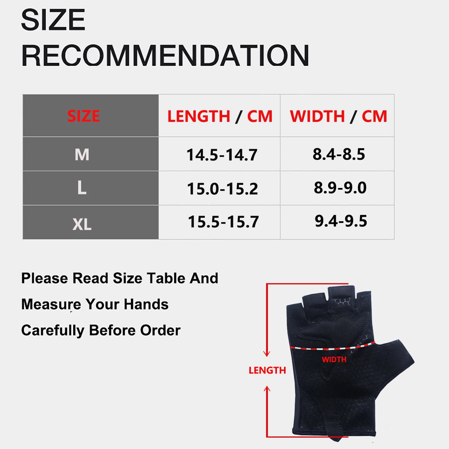 Gants de Cyclisme Demi-Doigt