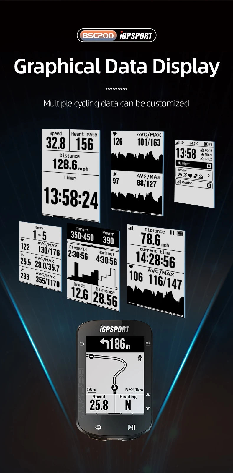 🚴♂️ Compteur Vélo GPS BSC200 🛰️ Compteur GPS Sans Fil – Précis, Fiable, Essentiel