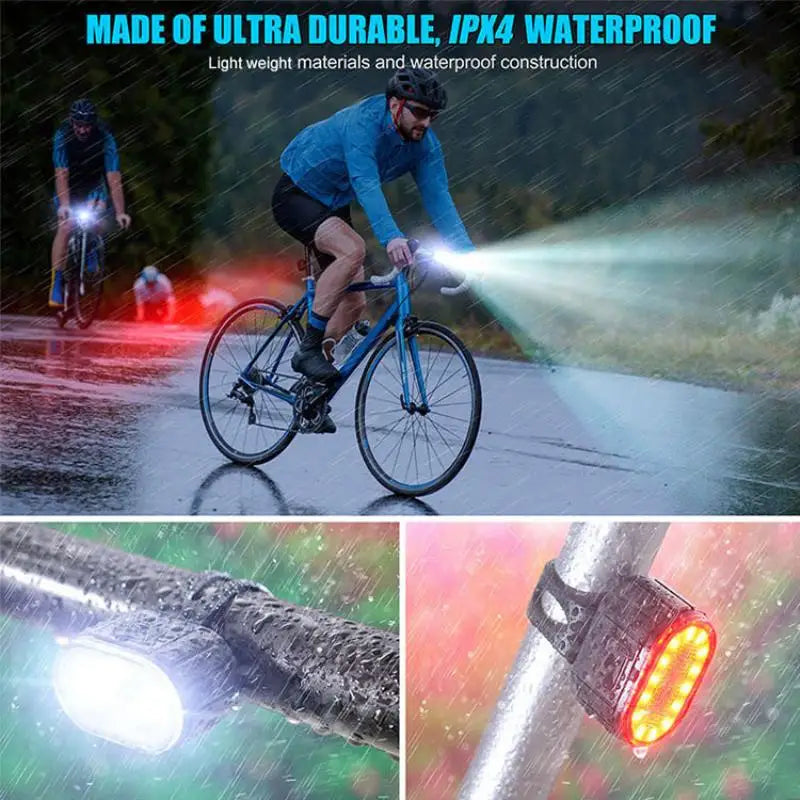 🌟 Kit Lumières Vélo Avant & Arrière – Ultra Puissant, Rechargeable USB & Étanche IPX4 🚦🚴‍♂️essories