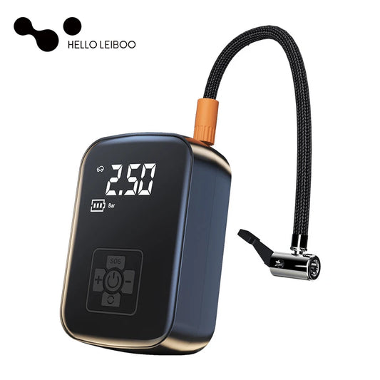 🔧🚘 Compresseur d’Air Portable HELLOLEIBOO – Gonfleur Électrique Intelligent Sans Fil / Filaire | Haute Pression 150 PSI, Écran Digital, LED, 5 Modes 🚀