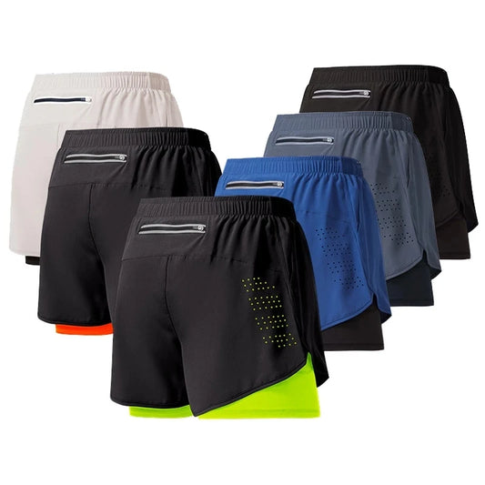 🩳 Short de Running Homme à Séchage Rapide – Double Couche Confort & Performance