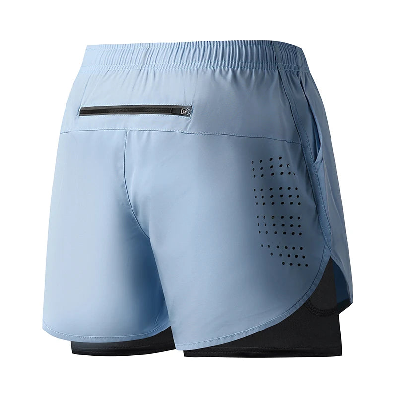 🩳 Short de Running Homme à Séchage Rapide – Double Couche Confort & Performance