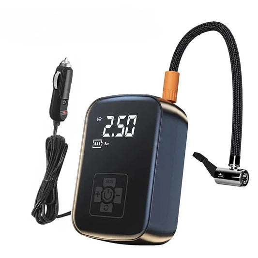 🔧🚘 Compresseur d’Air Portable HELLOLEIBOO – Gonfleur Électrique Intelligent Sans Fil / Filaire | Haute Pression 150 PSI, Écran Digital, LED, 5 Modes 🚀