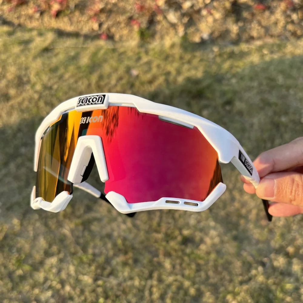 Lunettes de Cyclisme SCICON – Route & VTT avec( pochette de protection en coton)