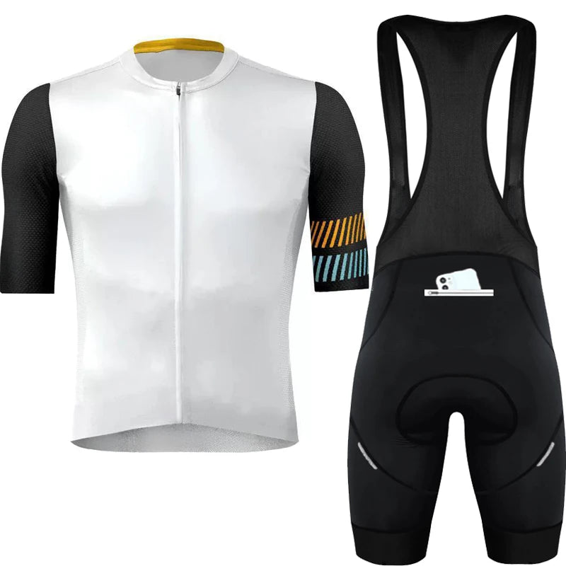 🚴‍♂️🚴‍♀️ Ensemble Maillot Cyclisme  Homme/Femme – ☀️ Anti-UV, 🔒 Fermeture Sécurisée, 📏 Petite Taille Disponible – 🛠️ Kit Vélo Route & VTT