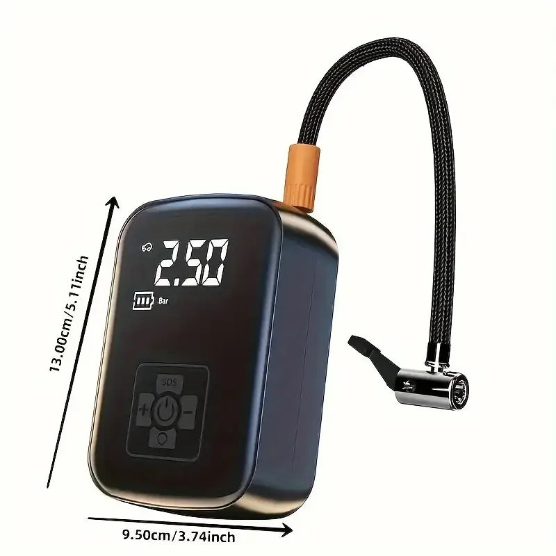 🔧🚘 Compresseur d’Air Portable HELLOLEIBOO – Gonfleur Électrique Intelligent Sans Fil / Filaire | Haute Pression 150 PSI, Écran Digital, LED, 5 Modes 🚀