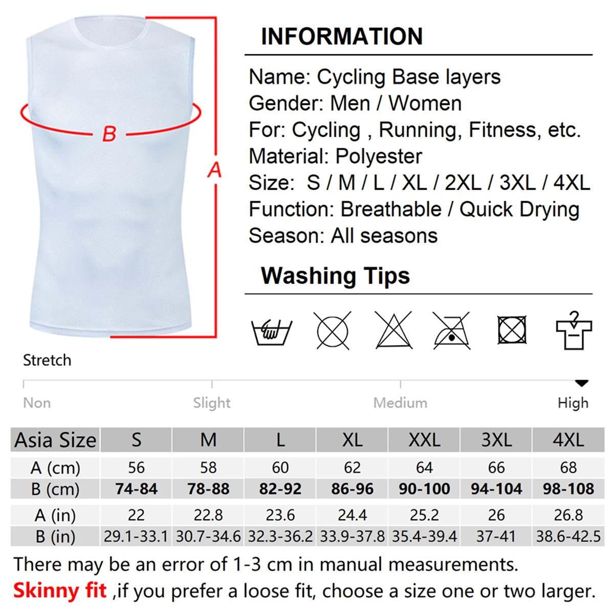 👕 Sous-maillot de Cyclisme Sans Manches – 🌬️ Respirant, 💧 Séchage Rapide, 🔄 Coupe Ajustée  🔹