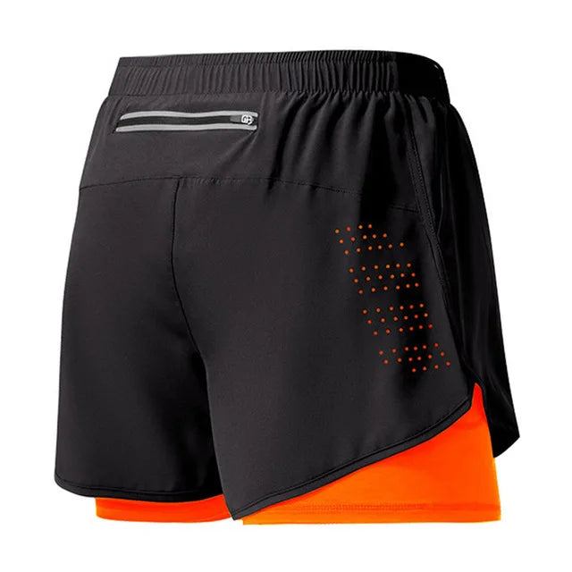 🩳 Short de Running Homme à Séchage Rapide – Double Couche Confort & Performance