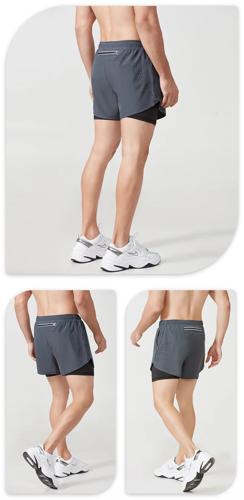 🩳 Short de Running Homme à Séchage Rapide – Double Couche Confort & Performance