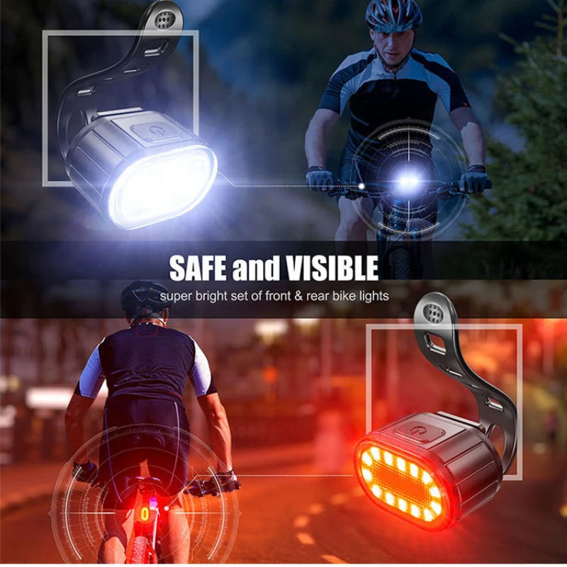 🌟 Kit Lumières Vélo Avant & Arrière – Ultra Puissant, Rechargeable USB & Étanche IPX4 🚦🚴‍♂️essories