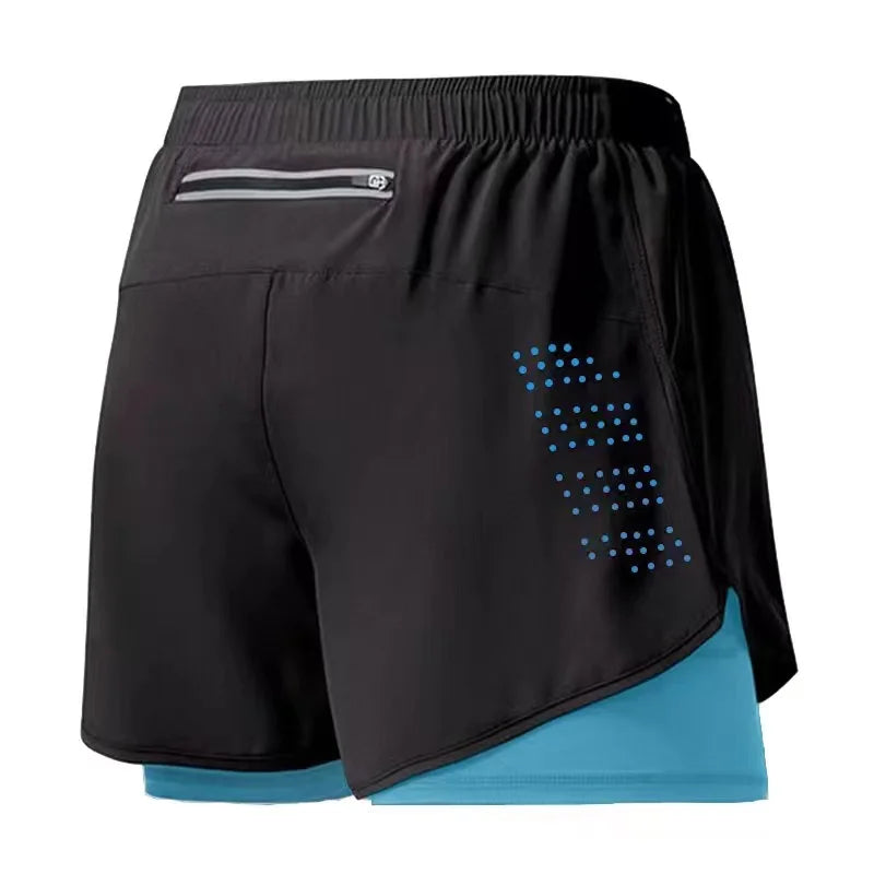 🩳 Short de Running Homme à Séchage Rapide – Double Couche Confort & Performance