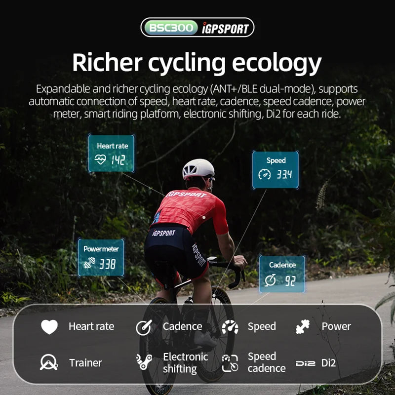 Compteur Vélo GPS BSC300 – Écran Couleur & Haute Précision 🛰️ Performance, Précision et Polyvalence dans un Format Ultra-Fin  Le BSC300 est un compteur vélo sans fil nouvelle génération conçu pour offrir une expérience de cyclisme avancée.