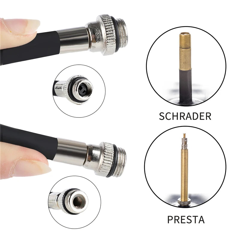 🚲💨 Mini Pompe à Vélo 100 PSI – Ultra Légère, Compacte & Compatible Schrader / Presta  Pompe manuelle portable en alliage d’aluminium – idéale pour route, VTT, gravel & plus
