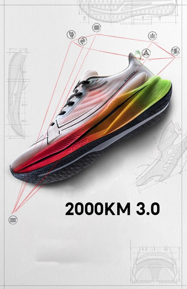 🏃♂️ Chaussures de Running Homme - Modèle 2000km 3.0