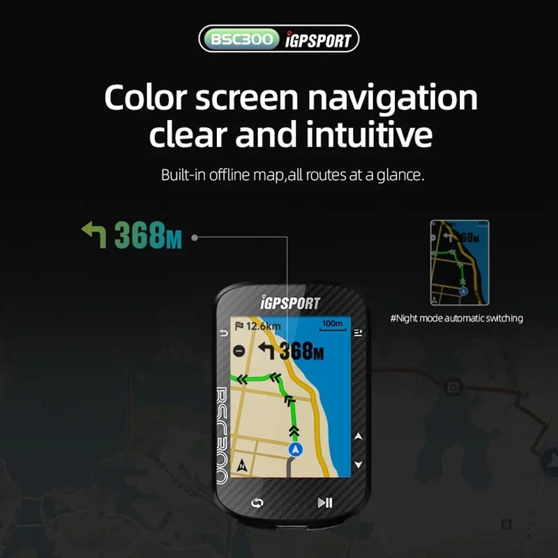 Compteur Vélo GPS BSC300 – Écran Couleur & Haute Précision 🛰️ Performance, Précision et Polyvalence dans un Format Ultra-Fin  Le BSC300 est un compteur vélo sans fil nouvelle génération conçu pour offrir une expérience de cyclisme avancée.